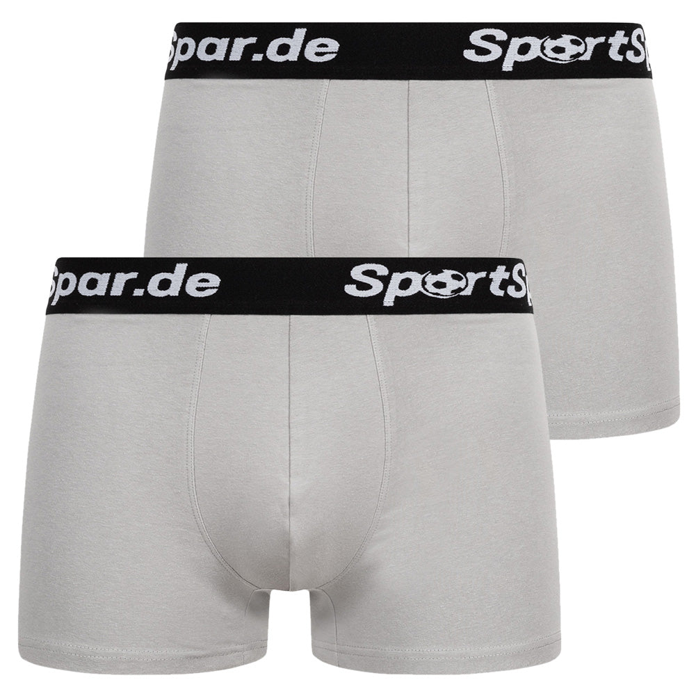 Sportspar.de Heren "Double Sparbuchse" Boxershorts 2-pack grijs