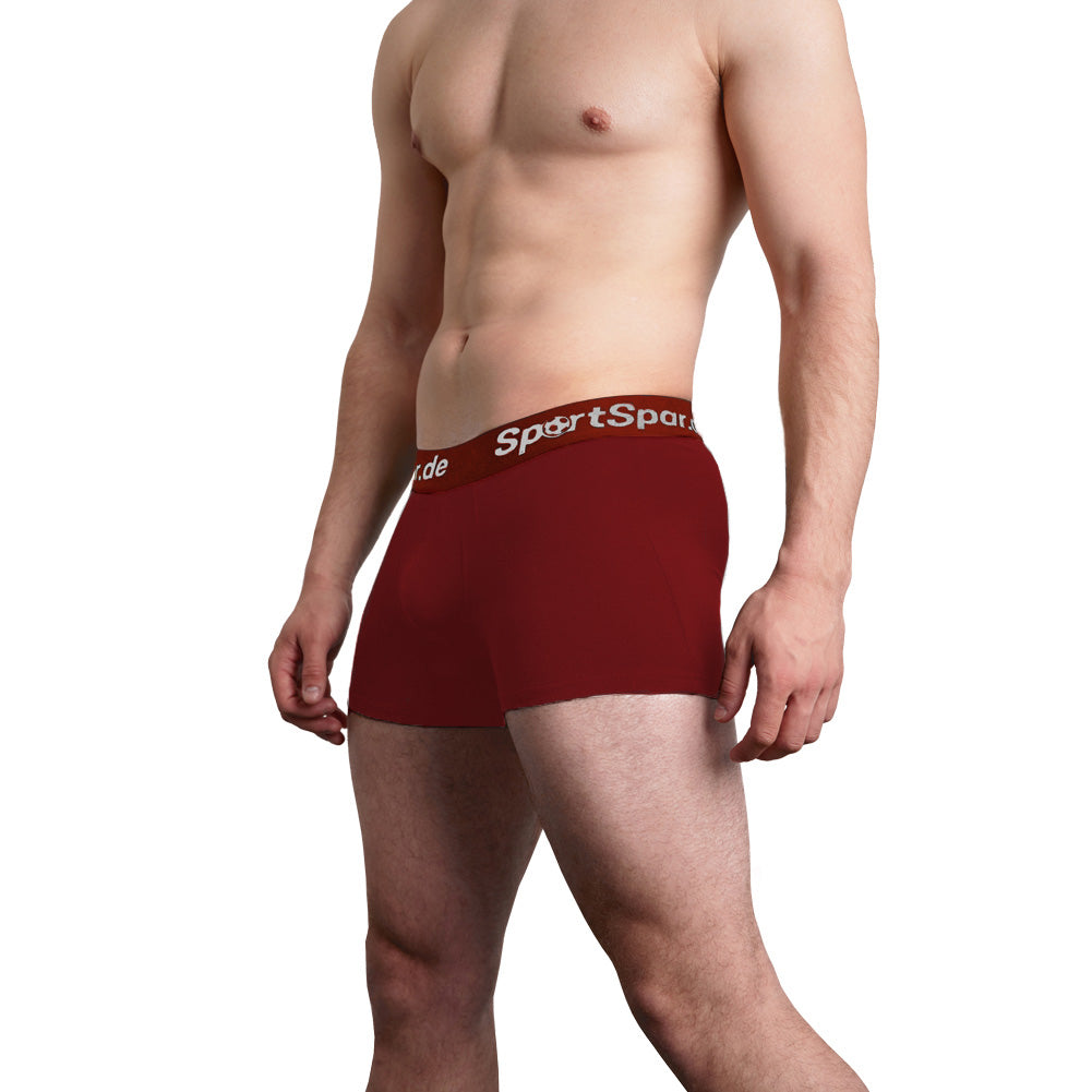 Sportspar.de Heren "Double Sparbuchse" Boxershorts 2-pack bordeauxrood