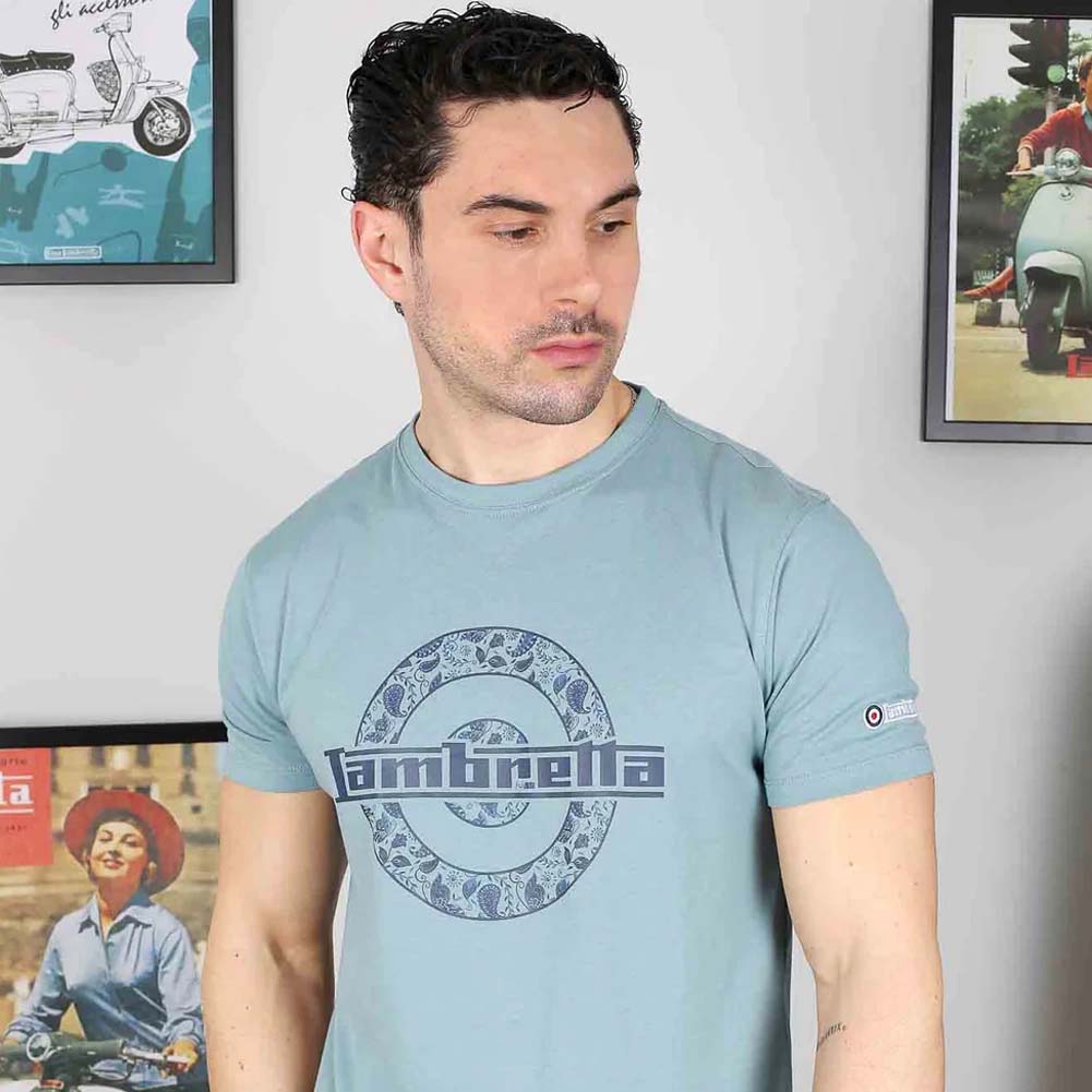 Lambretta Paisley Target Tee Heren T-shirt SS1011-SMK