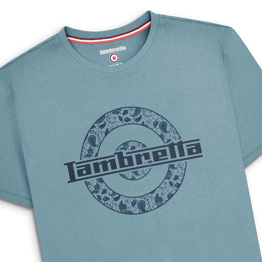 Lambretta Paisley Target Tee Heren T-shirt SS1011-SMK