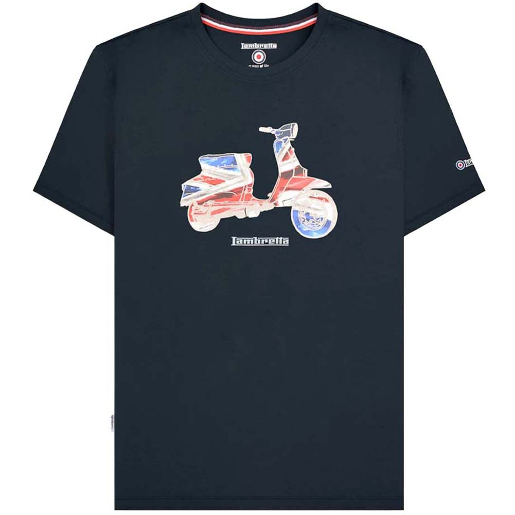 Lambretta Scooter Flag T-shirt Heren T-shirt SS1208-NVY
