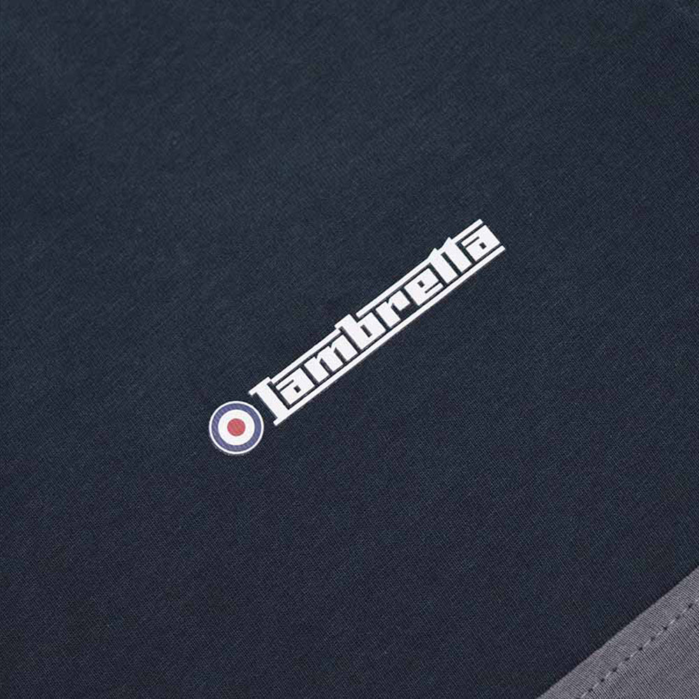 Lambretta Contrast Panel heren poloshirt SS1219-NAVY