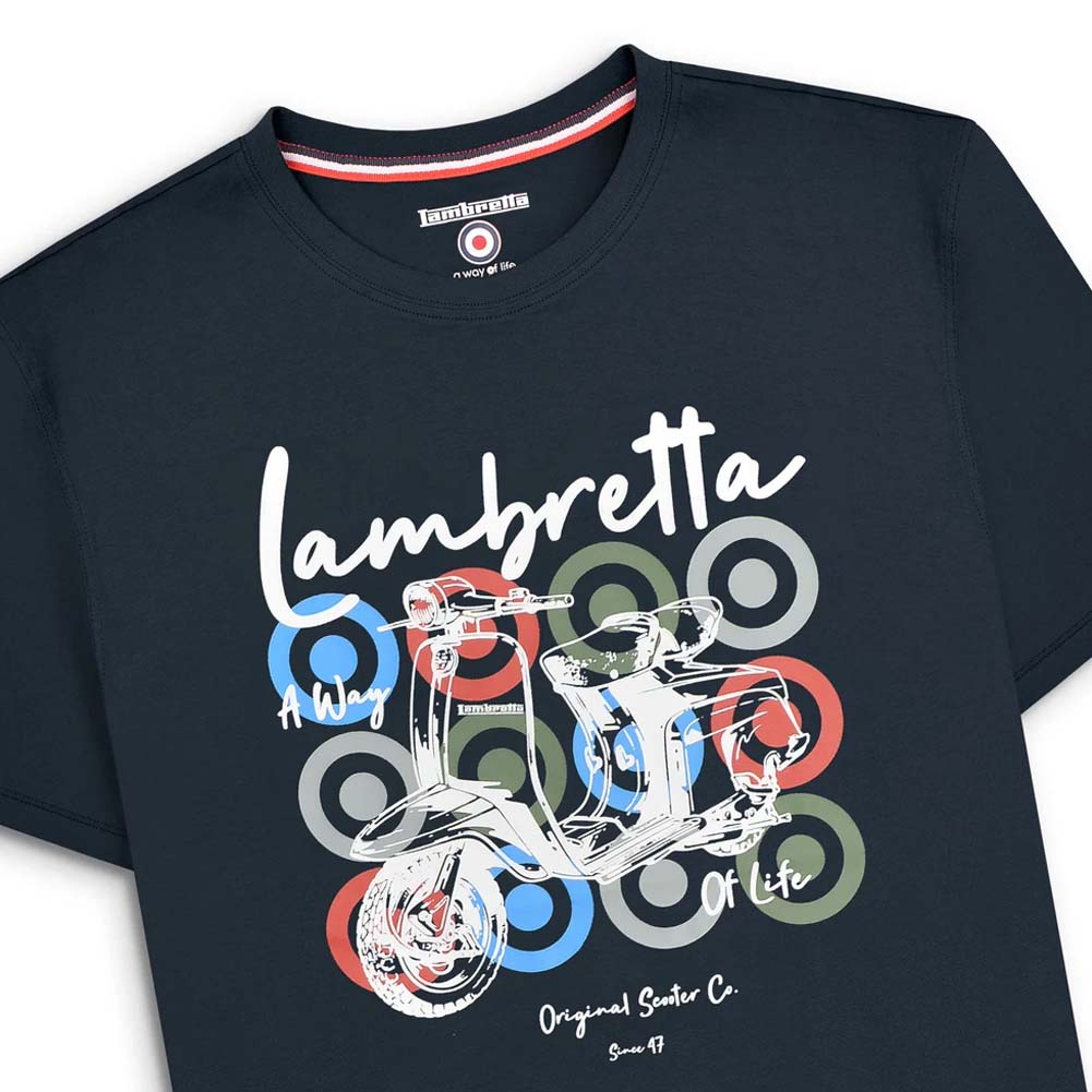Lambretta Scooter Brand T-shirt Heren T-shirt SS1503-NAVY