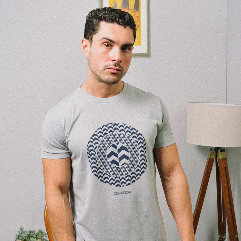 Lambretta Chevron Target T-shirt Heren T-shirt SS1512-GREY