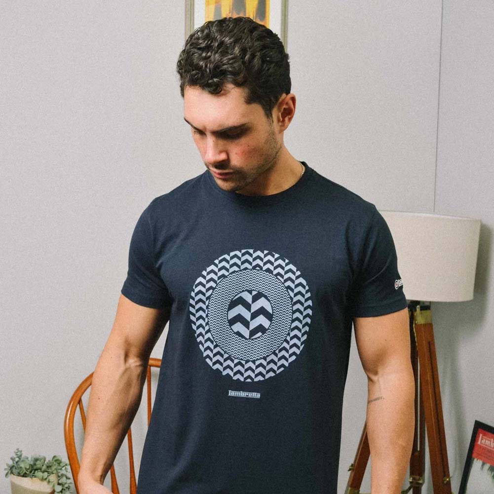Lambretta Chevron Target T-shirt Heren T-shirt SS1512-NAVY