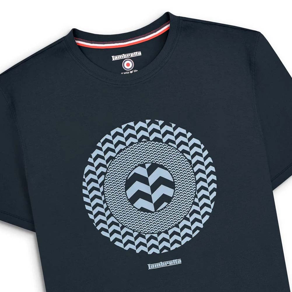 Lambretta Chevron Target T-shirt Heren T-shirt SS1512-NAVY