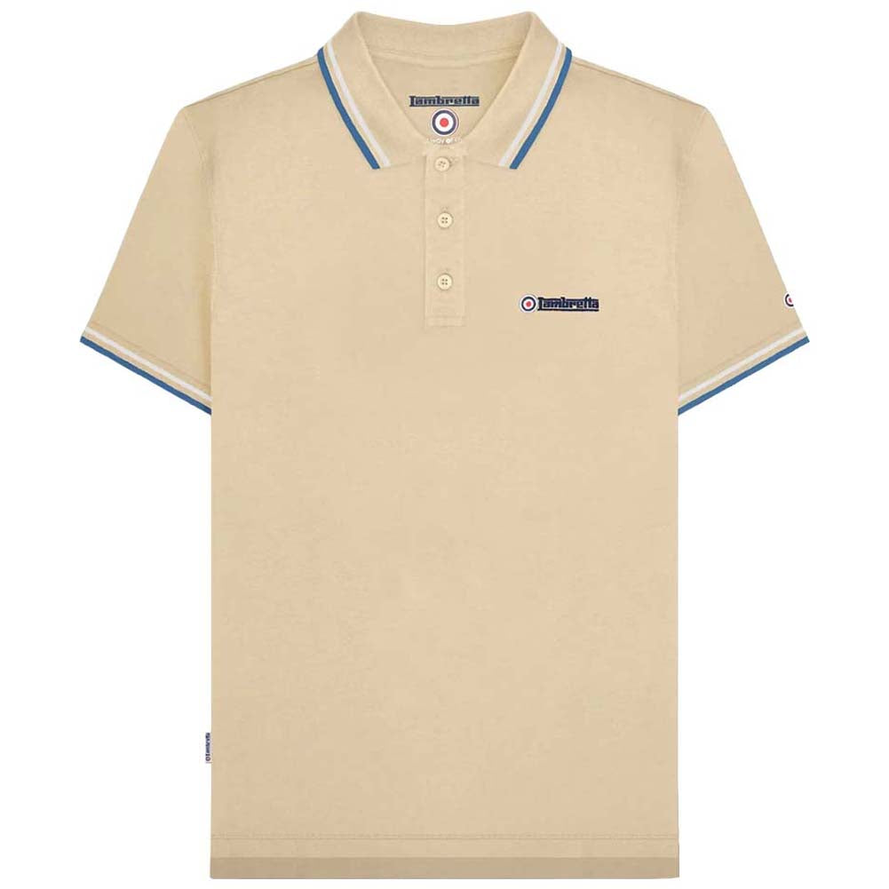 Lambretta Twin Tipped Heren Poloshirt SS1608-TOFU