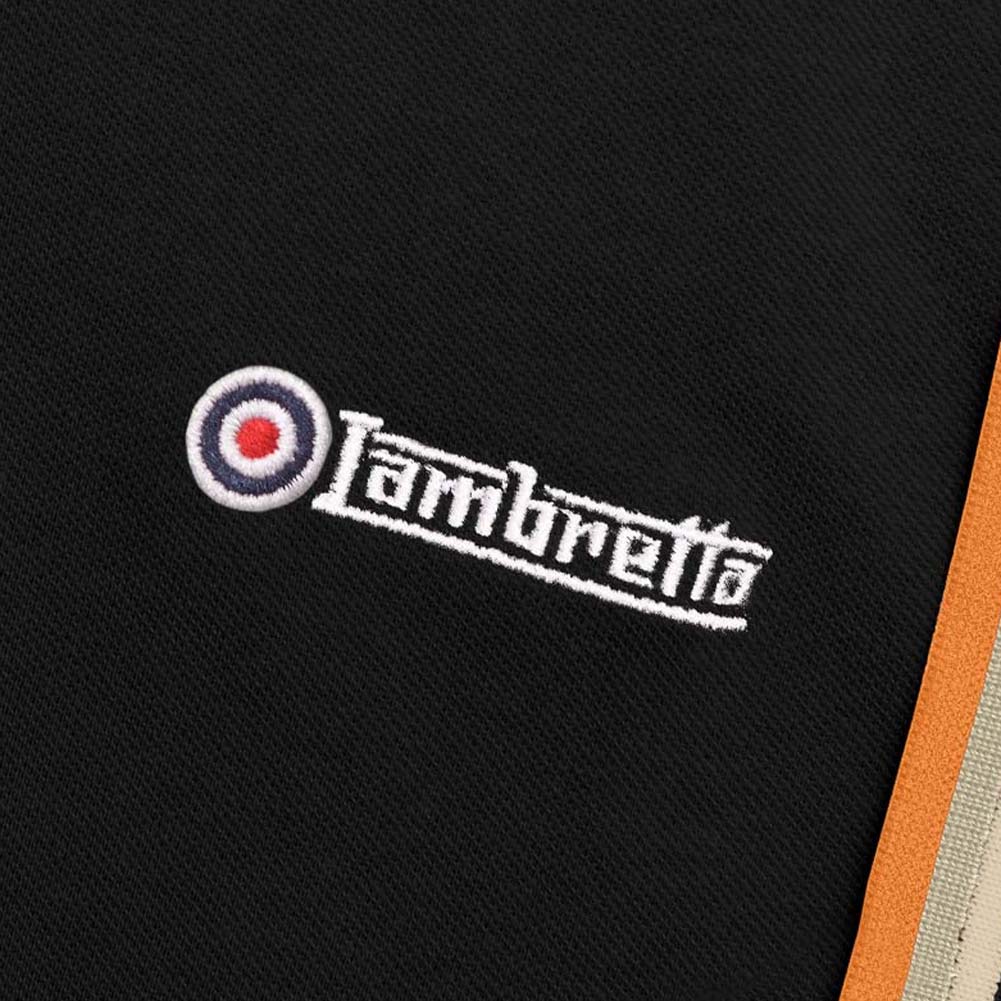 Lambretta Triple Tipped Poloshirt voor heren SS1650-BLK-S-C-O