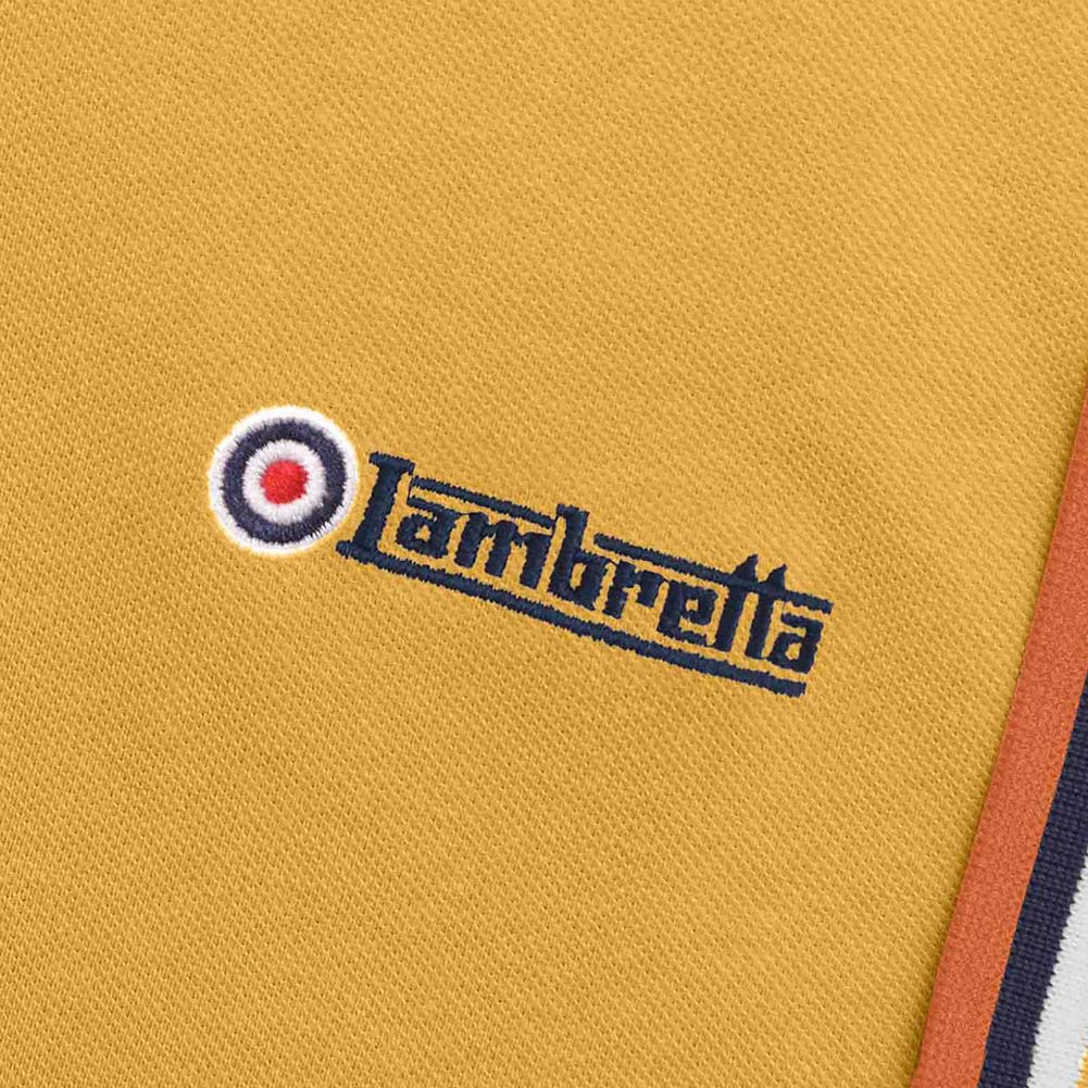 Lambretta Triple Tipped Poloshirt voor heren SS1650-GOLD-W-N-C