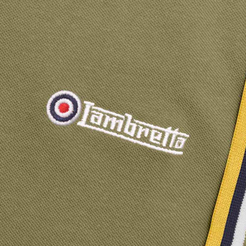 Lambretta Triple Tipped Poloshirt voor heren SS1650-KHAKI-W-N-G