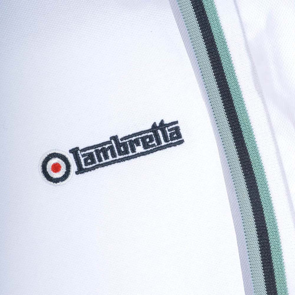 Lambretta Triple Tipped Poloshirt voor heren SS1650-WHT-C-N-S