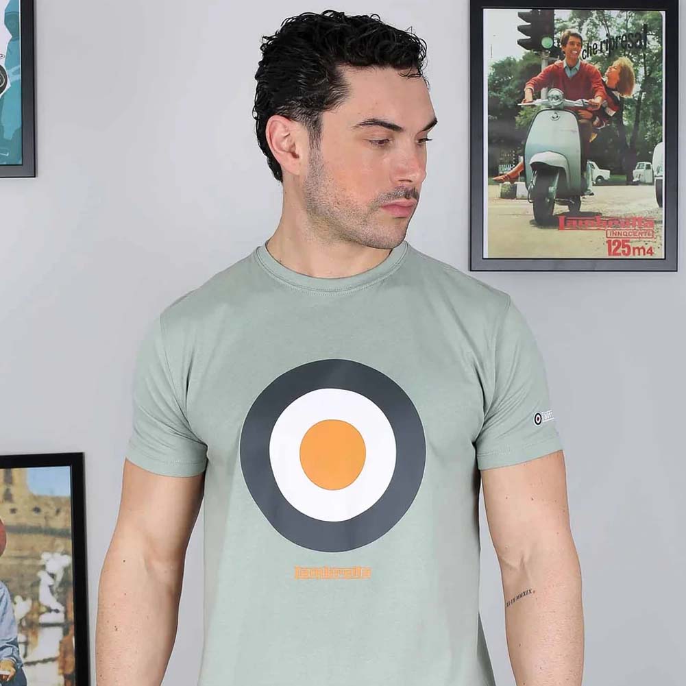 Lambretta Target T-shirt voor heren SS3846-ICE-GRN