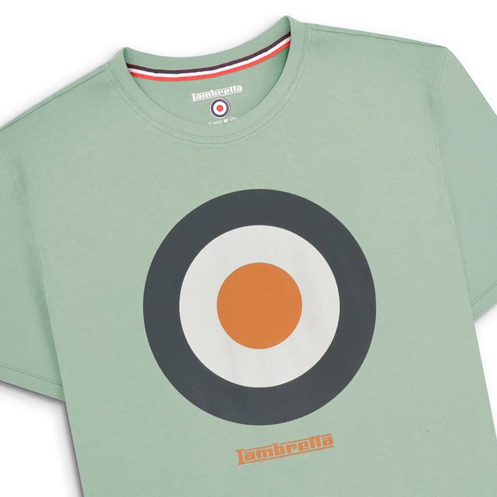 Lambretta Target T-shirt voor heren SS3846-ICE-GRN