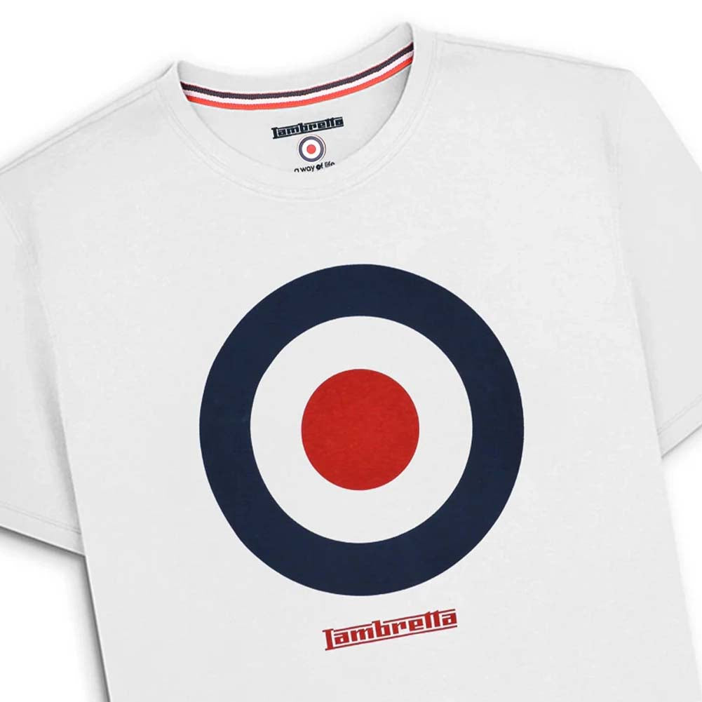 Lambretta Target T-shirt Heren T-shirt SS3846-WHITE