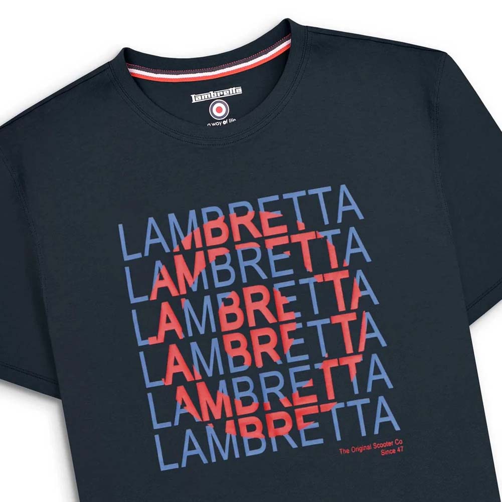 Lambretta Heritage Target T-shirt Heren T-shirt SS4002-NAVY