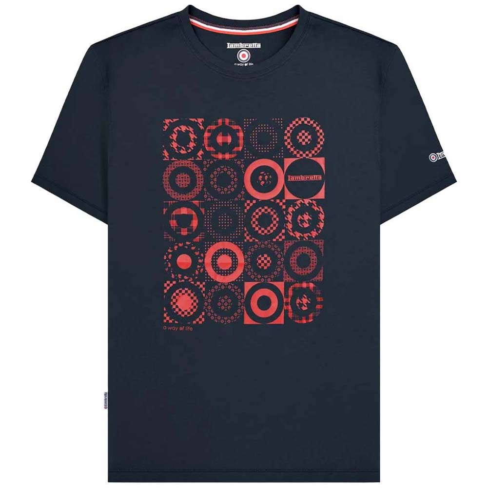 Lambretta Target Patern T-shirt voor heren SS4003-NAVY