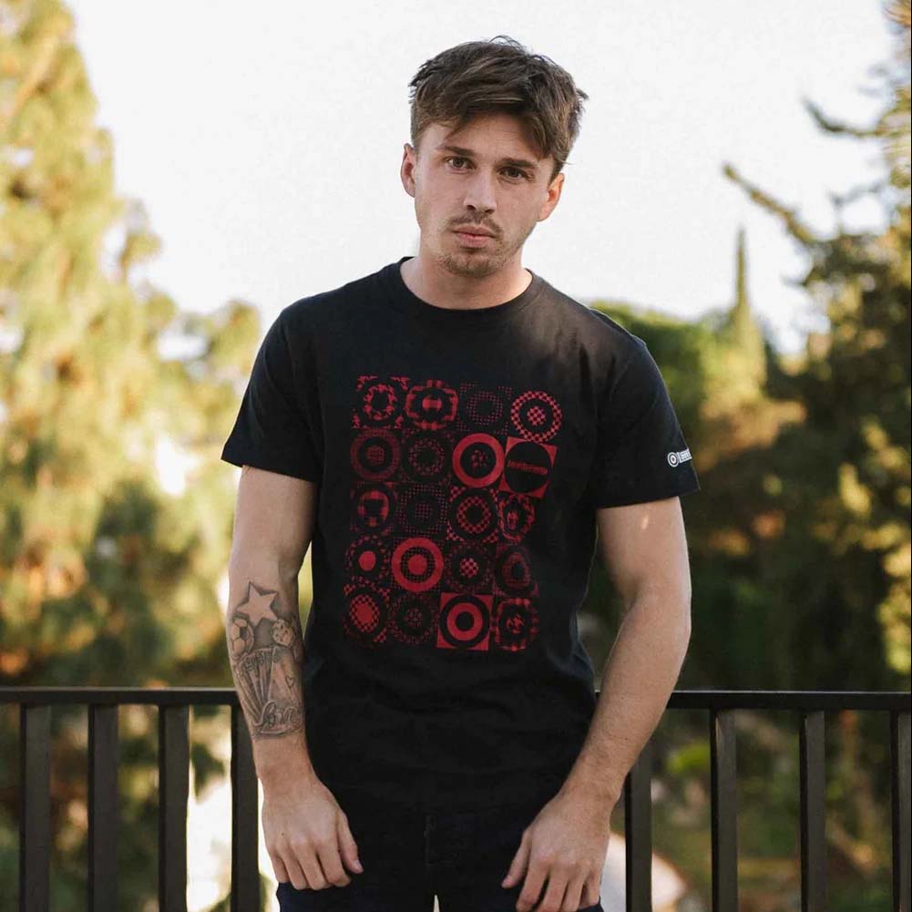 Lambretta Target Patern T-shirt voor heren SS4003-NAVY