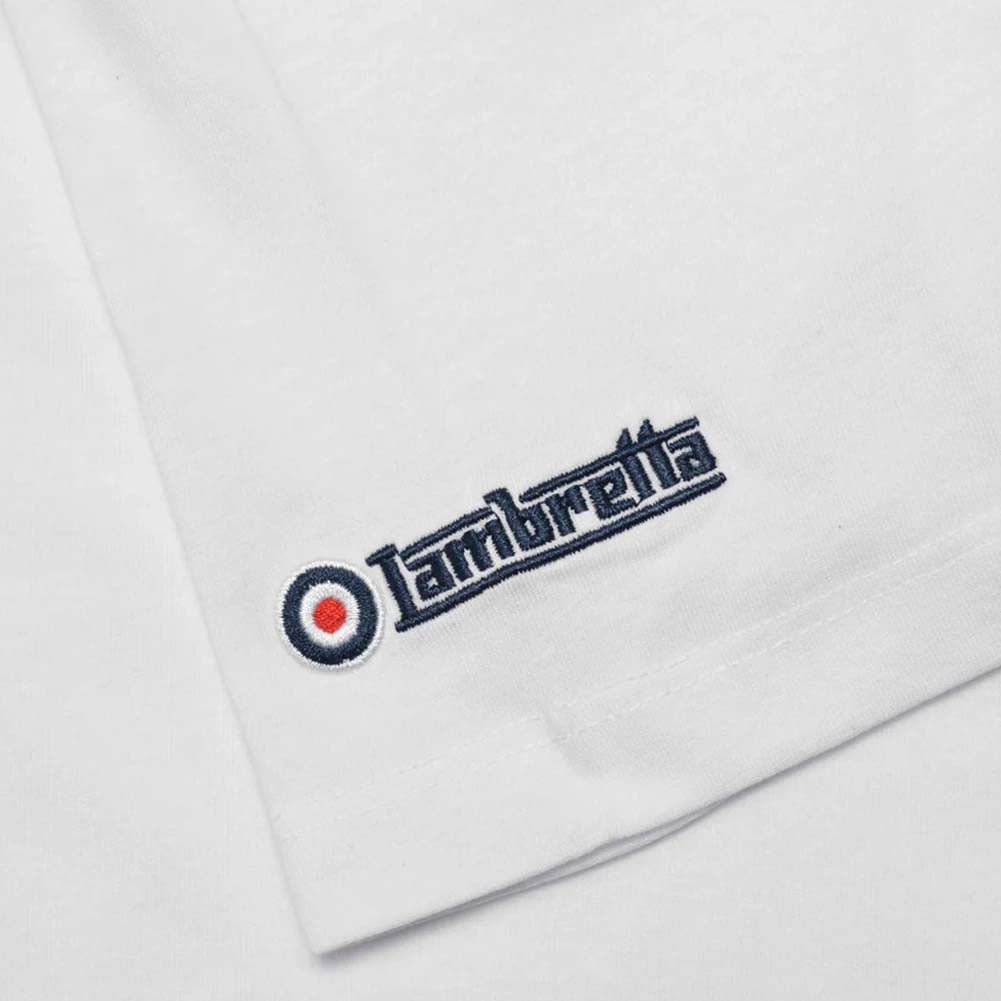 Lambretta Scooter Stripe Tee Heren T-shirt SS4005-WHT