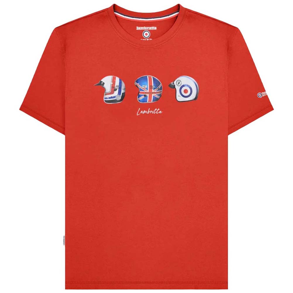 Lambretta Helmet Tee Heren T-shirt SS4007-RED