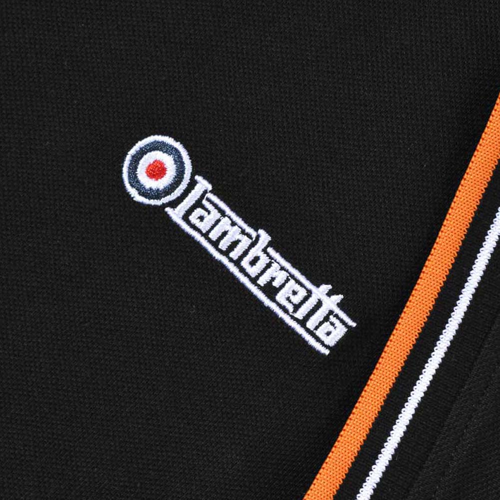 Lambretta Twin Tipped Pique Heren T-Shirt SS4008-BLK-wht-orange