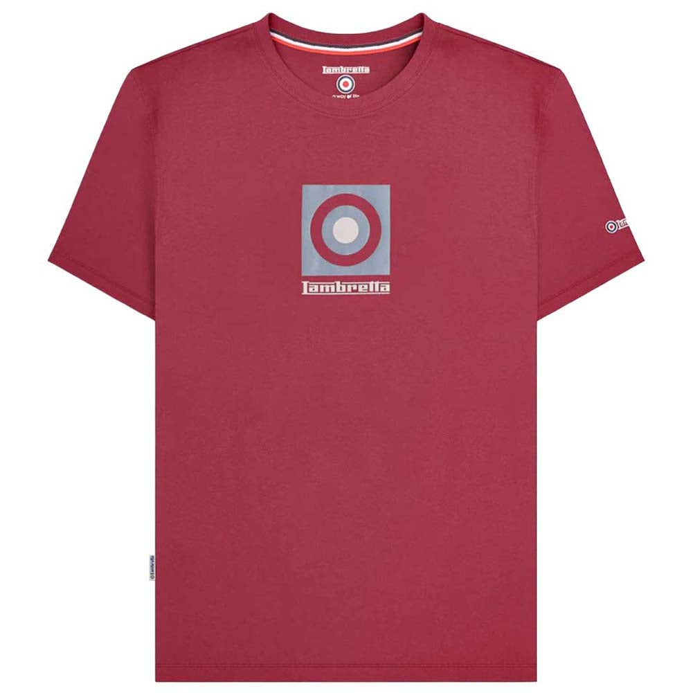 Lambretta Target Box Tee Heren T-shirt SS5007-BUR