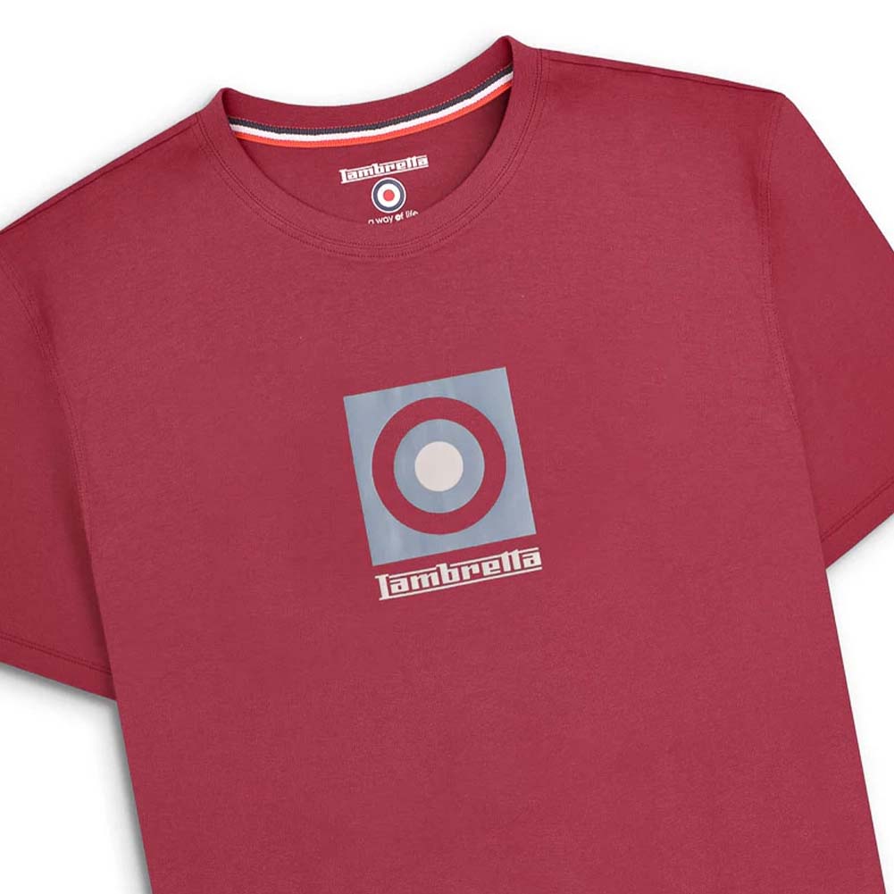 Lambretta Target Box Tee Heren T-shirt SS5007-BUR