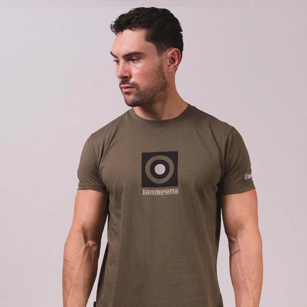 Lambretta Target Box Tee Heren T-Shirt SS5007-KHAKI