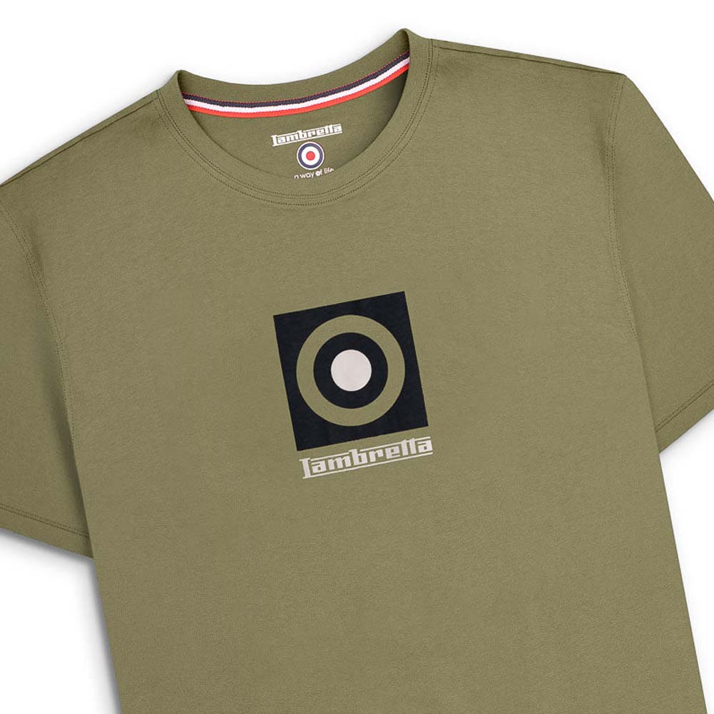 Lambretta Target Box Tee Heren T-Shirt SS5007-KHAKI