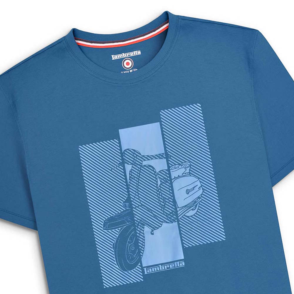 Lambretta Scooter T-shirt Heren T-shirt SS5017-DK BLU
