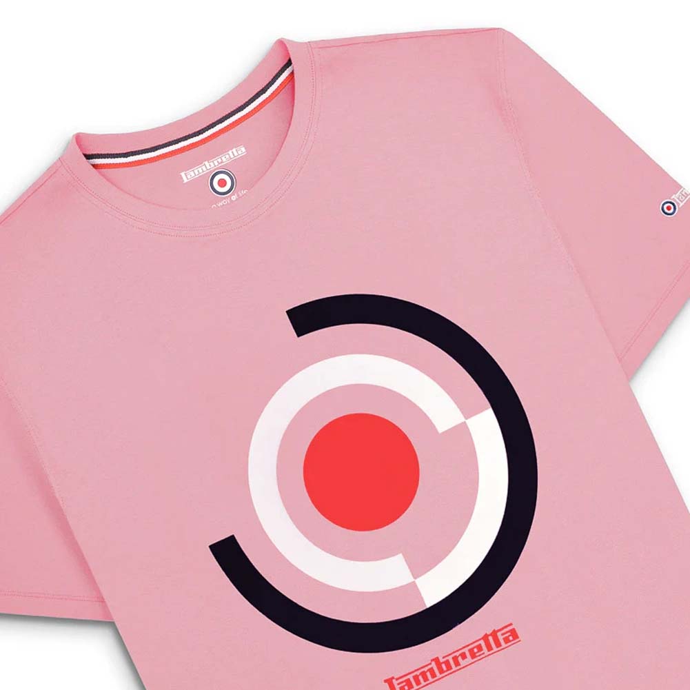 Lambretta Target Render T-shirt voor heren SS6000-PINK