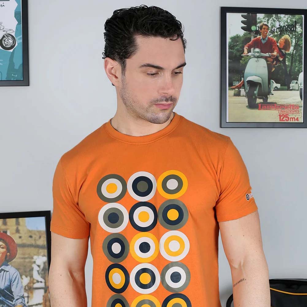 Lambretta Mod Target T-shirt voor heren SS6010-APRICOT