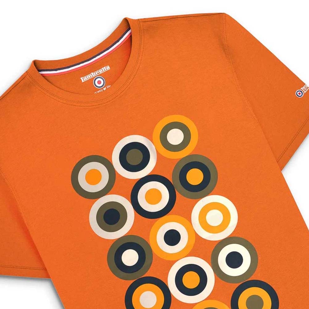 Lambretta Mod Target T-shirt voor heren SS6010-APRICOT