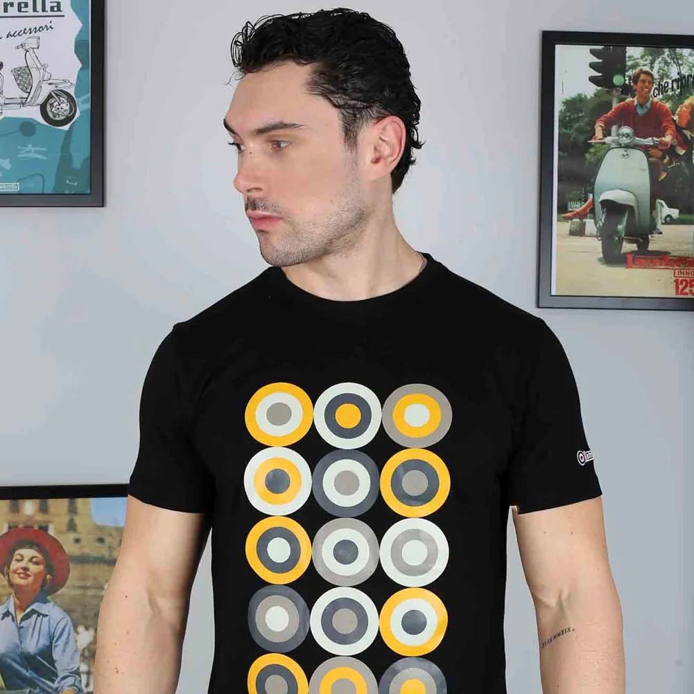 Lambretta Mod Target Tee T-shirt voor heren SS6010-BLACK