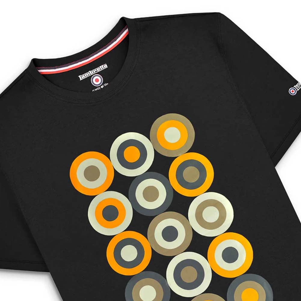 Lambretta Mod Target Tee T-shirt voor heren SS6010-BLACK