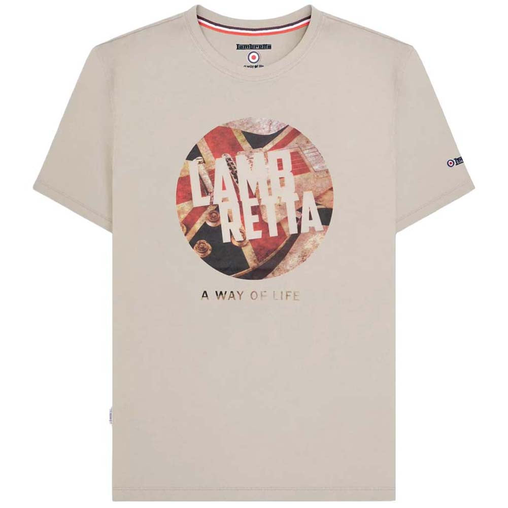 Lambretta Union Jack Guitar Jet Stream T-shirt voor heren SS6741-JET STREAM