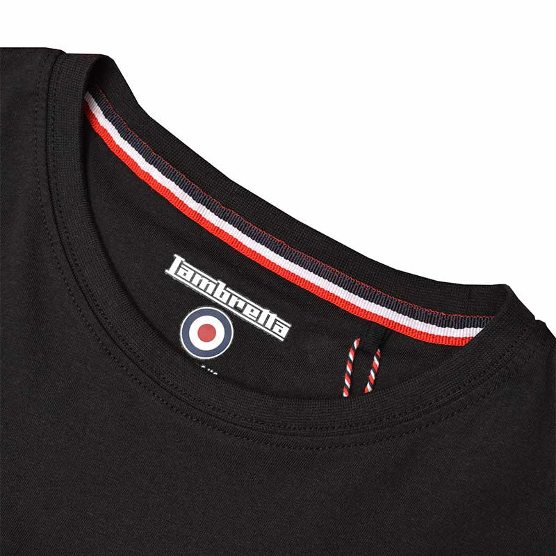 Lambretta Pannelled T-shirt voor heren SS9036-BLK