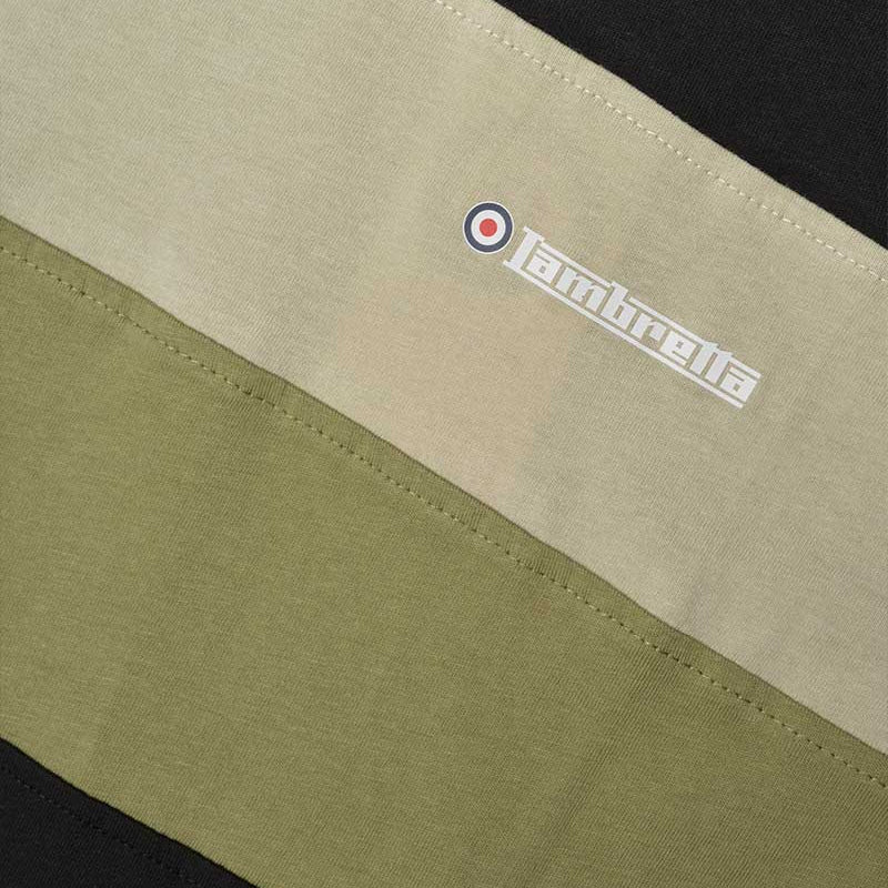 Lambretta Pannelled T-shirt voor heren SS9036-BLK