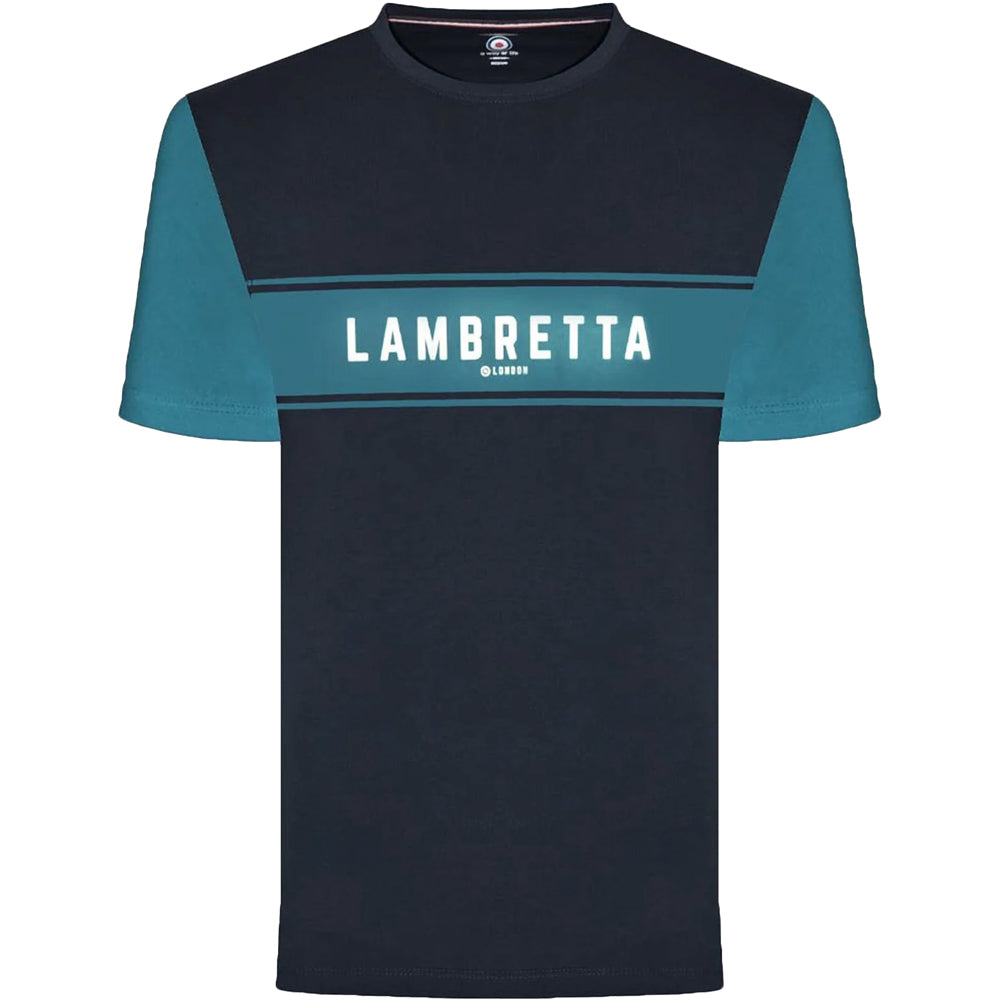 Lambretta Coral T-shirt voor heren SS9819-NVY/BLUCRL