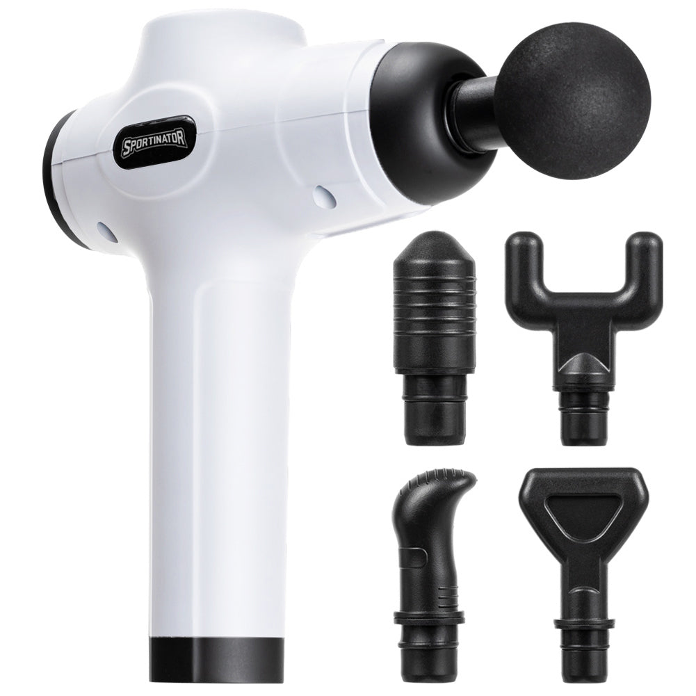 SPORTINATOR "Level Up" Massagepistool incl. accessoires wit