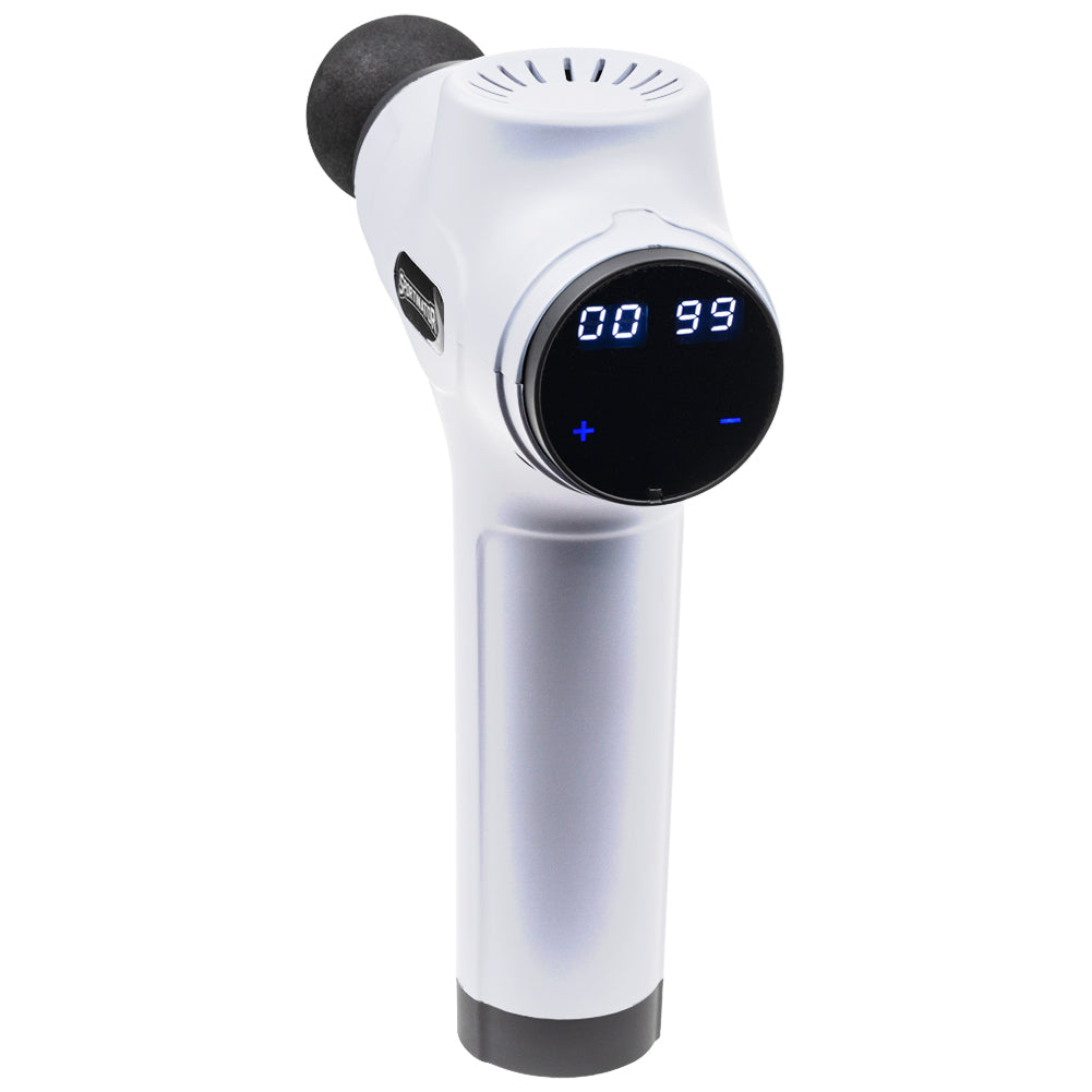 SPORTINATOR "Level Up" Massagepistool incl. accessoires wit
