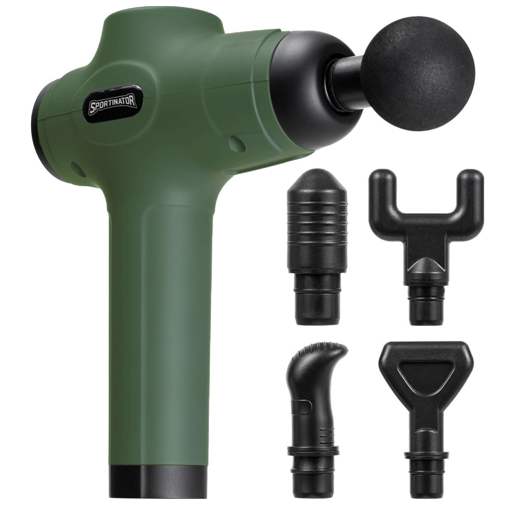 SPORTINATOR "Level Up" Massagepistool incl. accessoires groen