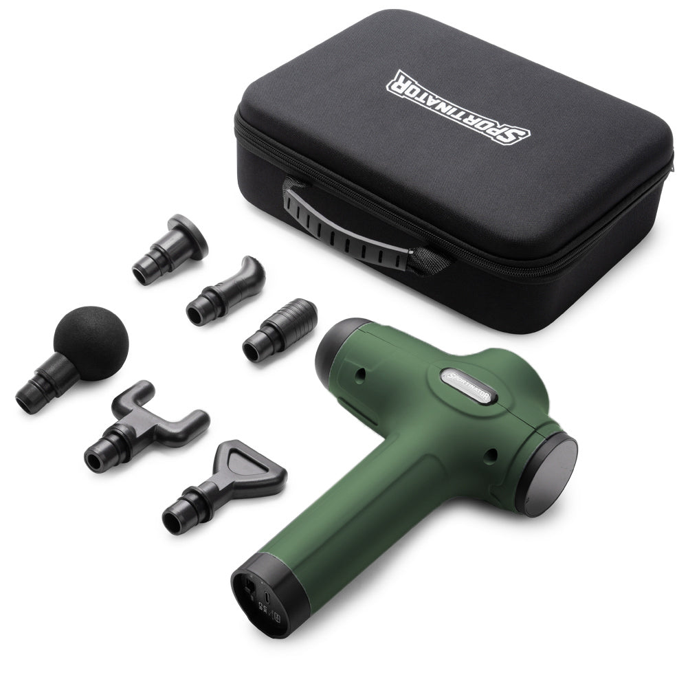 SPORTINATOR "Level Up" Massagepistool incl. accessoires groen