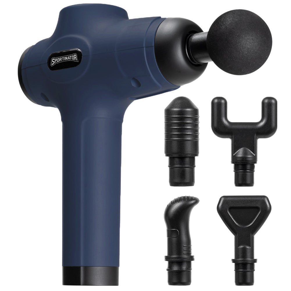 SPORTINATOR "Level Up" Massagepistool incl. accessoires blauw