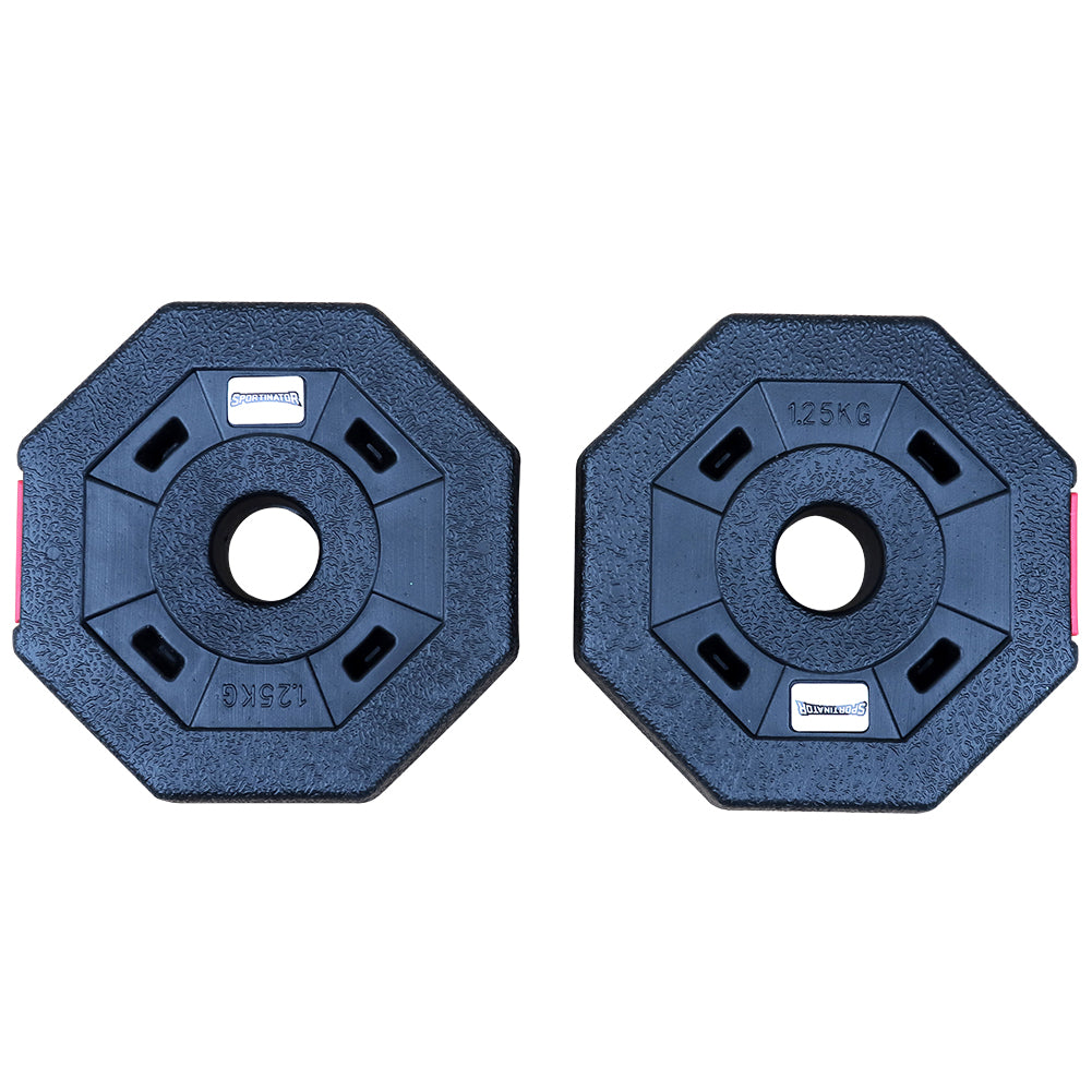 SPORTINATOR 1,25 kg Bumper Plates Fitness halterschijven set van 2