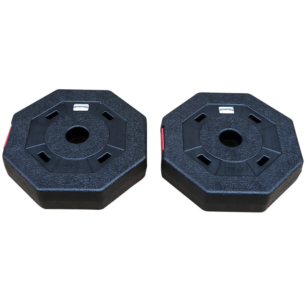 SPORTINATOR 2,5 kg Bumper Plates Halterschijven Fitness Set van 2