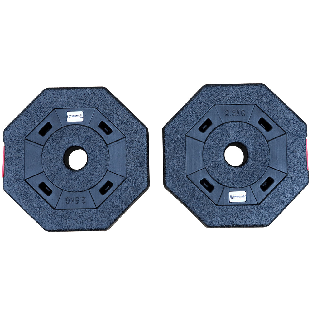 SPORTINATOR 2,5 kg Bumper Plates Halterschijven Fitness Set van 2