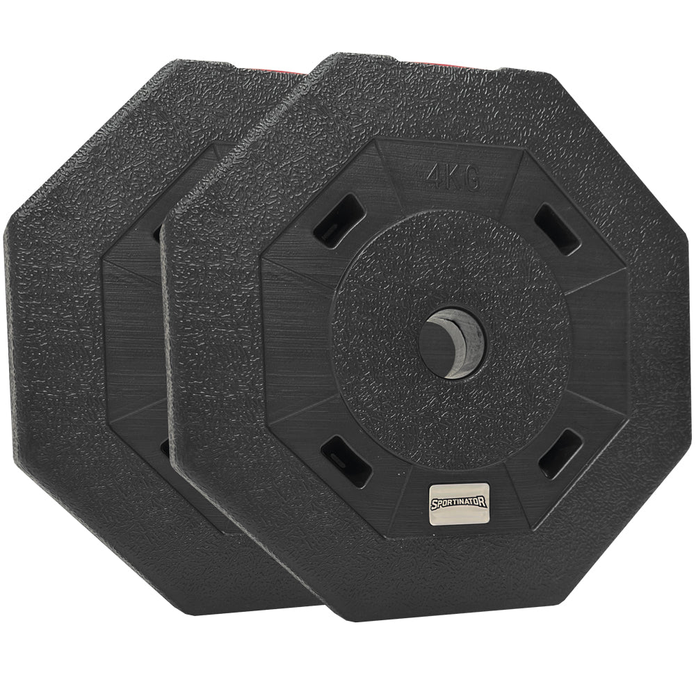 SPORTINATOR 4kg Bumper Plates Fitness halterschijven set van 2