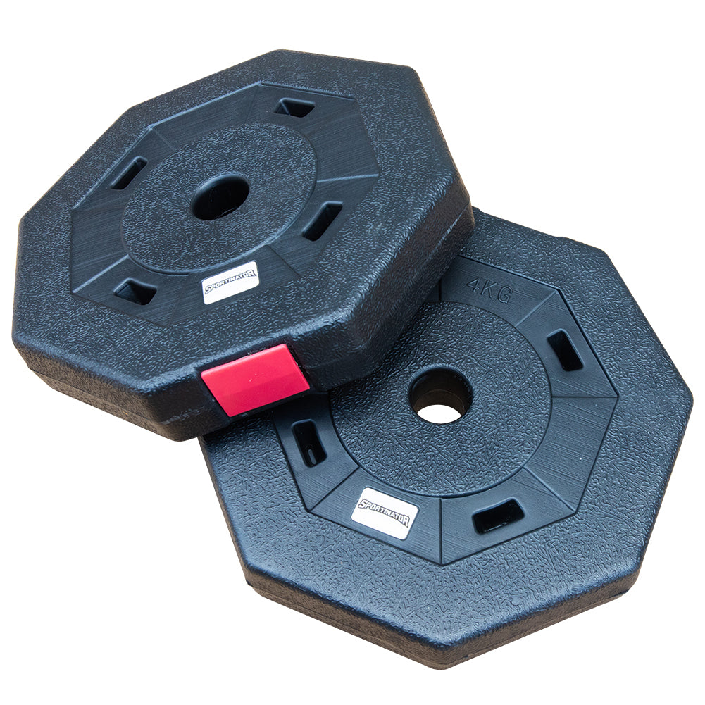 SPORTINATOR 4kg Bumper Plates Fitness halterschijven set van 2