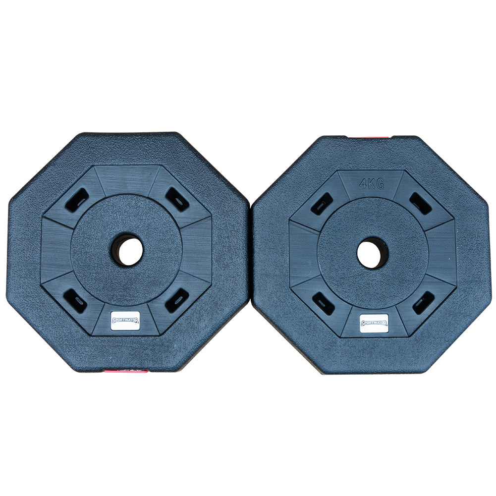 SPORTINATOR 4kg Bumper Plates Fitness halterschijven set van 2
