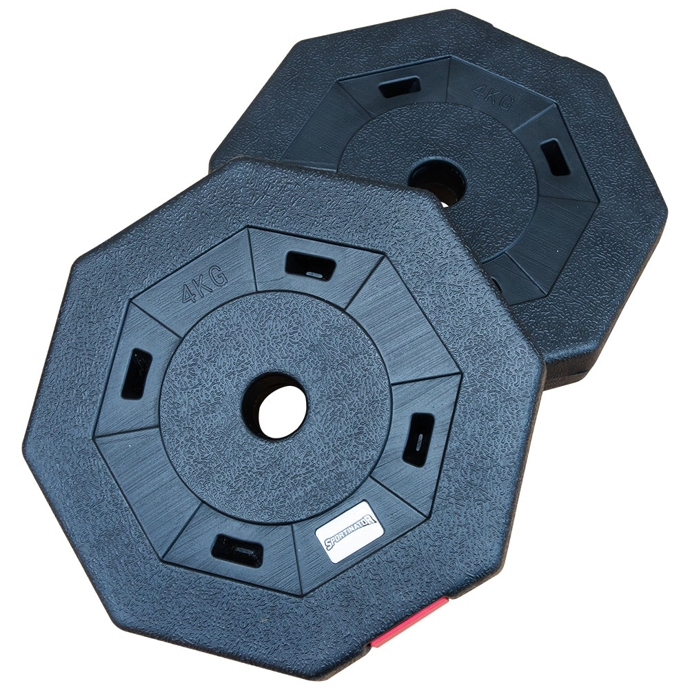 SPORTINATOR 4kg Bumper Plates Fitness halterschijven set van 2
